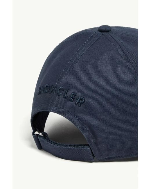 Moncler Blue Logo Detailed Baseball Cap for men