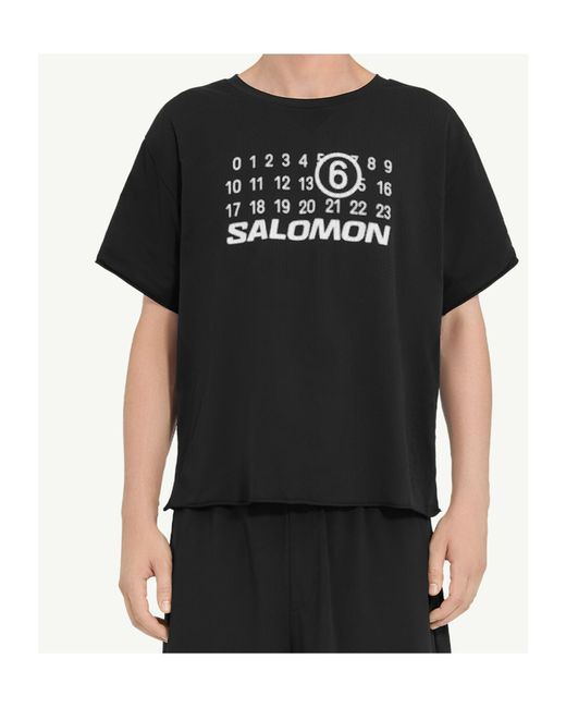 MM6 by Maison Margiela Black X Salomon Seamless T-Shirt for men