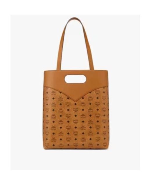 MCM Brown Visetos Handbag