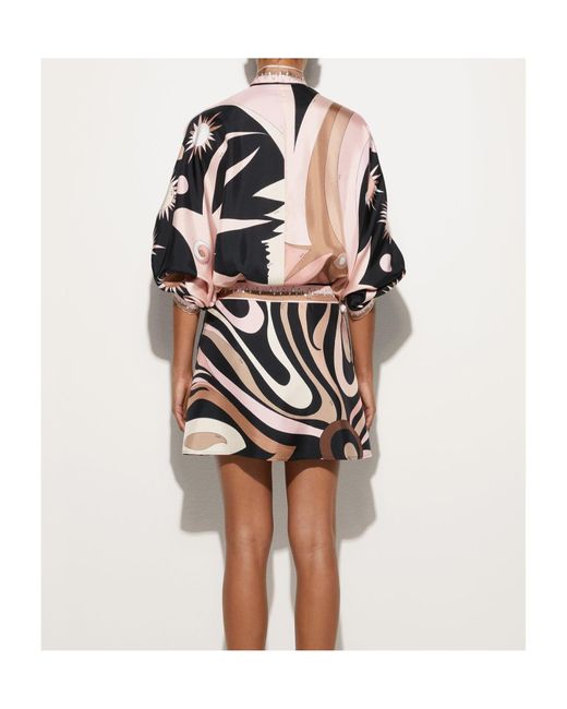 Emilio Pucci Multicolor Pucci Graphic Print Dress