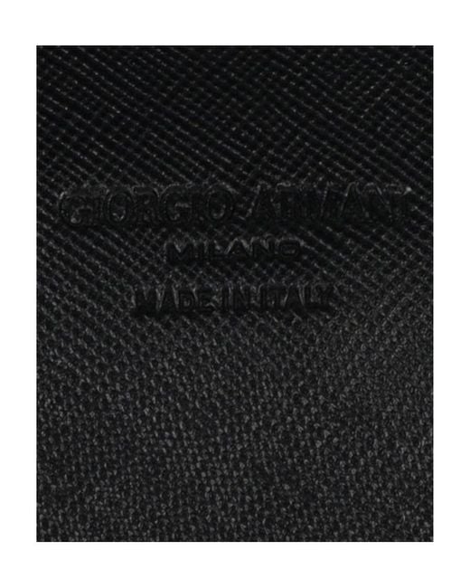 Giorgio Armani Black Logo Details Handbag for men