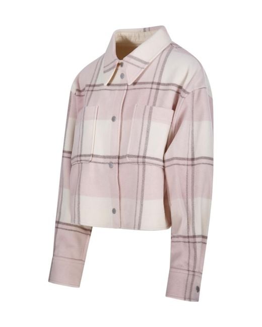 Canada Goose Multicolor Almandine Cropped Plaid Shirt Jacket