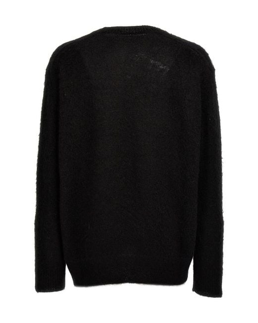 Y. Project Black Round Neck Long Sleeve Sweater for men