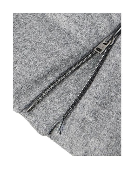 Herno Gray Long-Sleeved Zip-Up Down Jacket for men