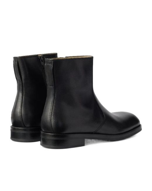 Lemaire Black Zip Ankle Boots for men