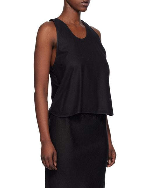Baserange Black Low Round Neck Vest
