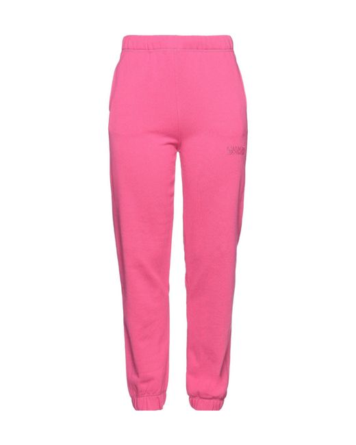 Ganni Pink Solidcolor Fleece Trousers