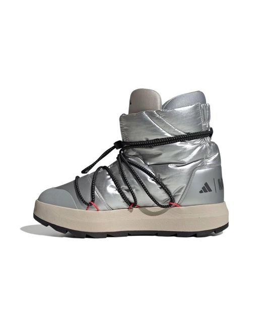 Adidas Originals Gray X Moon Boot Ace Mid Boots for men