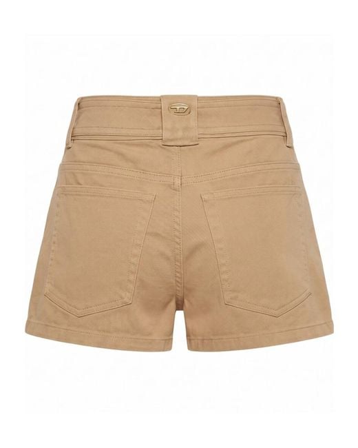 DIESEL Natural Belt Loop Shorts