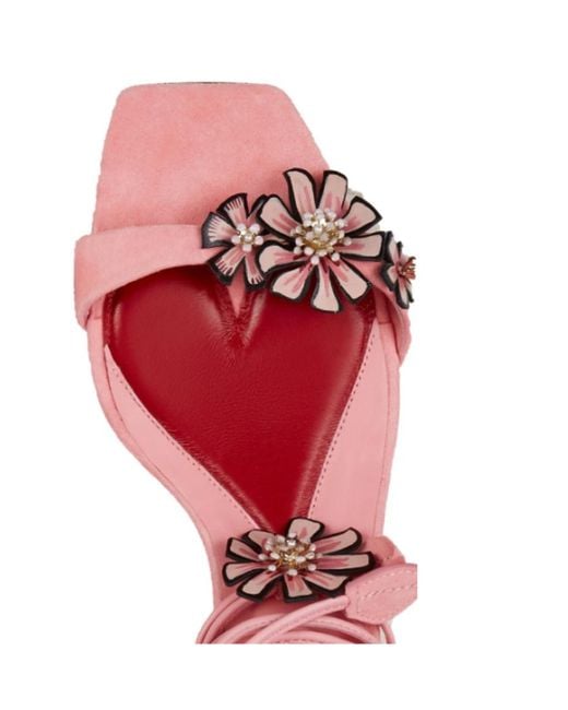 Roger Vivier Pink Summer Strap-Up Sandals