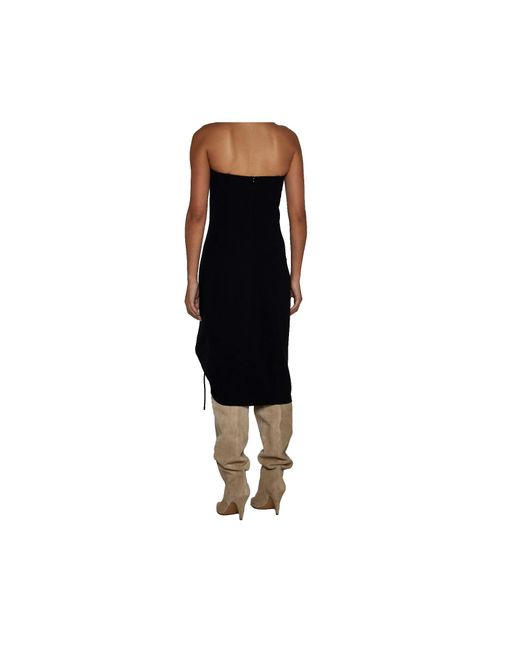 Filippa K Black Strapless Midi Dress