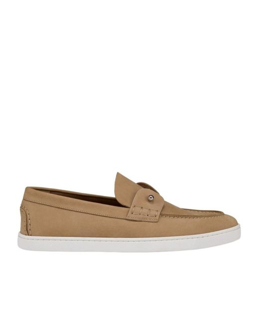 Christian Louboutin Brown Chambeliboat Slip-On Loafers for men