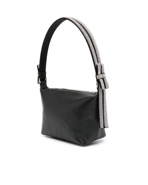 Kara Black Double Bow Shoulder Bag