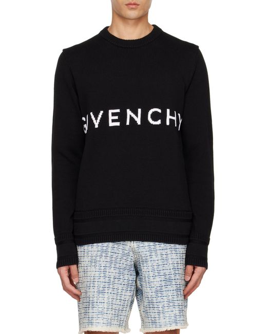 Givenchy Black 4G Knitted Jumper for men