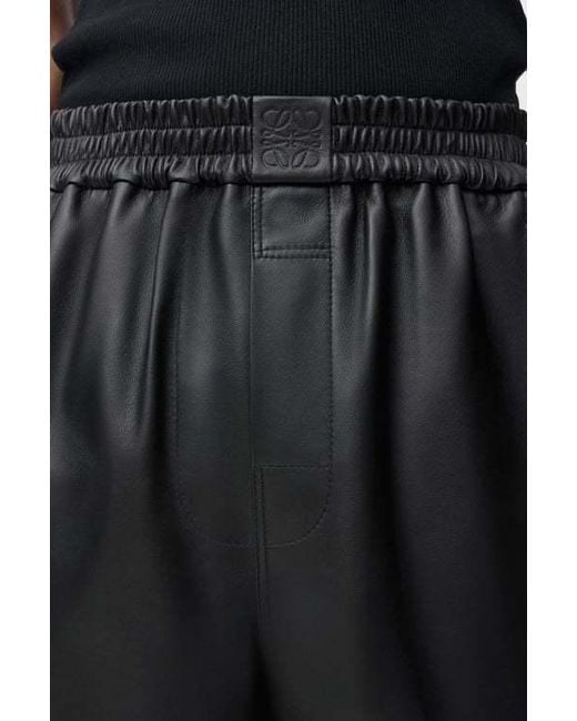 Loewe Black Elastic Waist Shorts for men