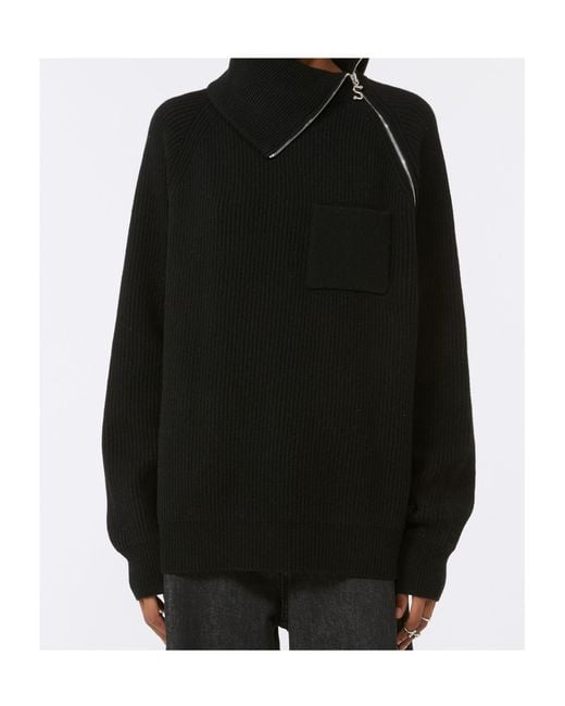 Sportmax Black Salpa Loose Fit Knitted Jumper