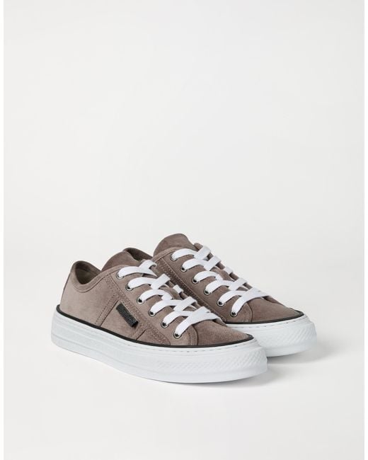Brunello Cucinelli Brown Low Top Lace-Up Sneakers