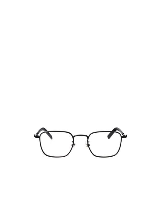 Montblanc White Eyewear Square Frame Glasses for men