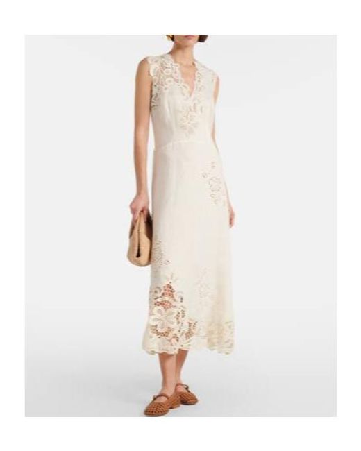 Ulla Johnson White Lace Trimmed Dress