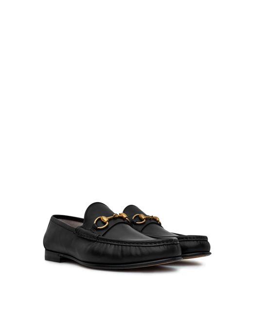 Gucci Black Horsebit Loafers for men