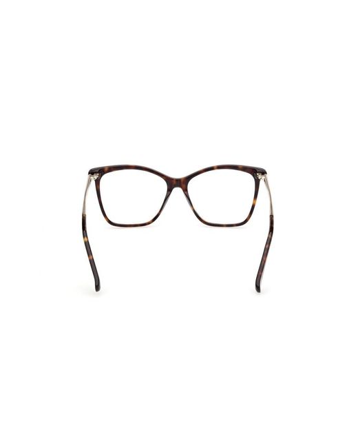 Max Mara White Full-Rimmed Plano Lenses