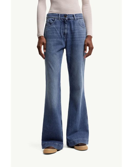 Moncler Blue Flared Leg Jeans