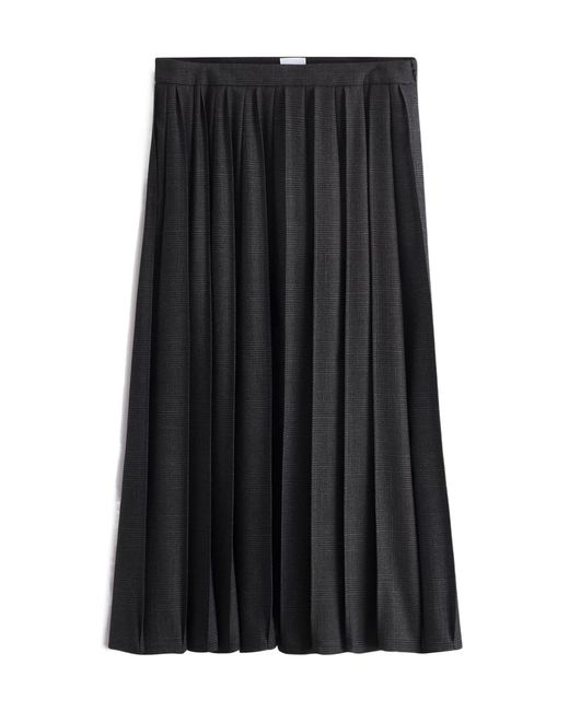 Dior Black Mid-Length Pleated Skirt