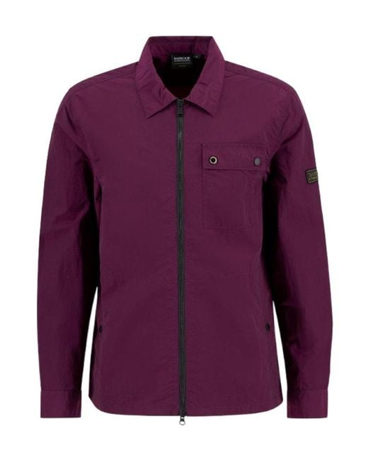 Barbour Purple Shirt-Style Casual Jacket for men