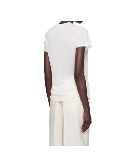 Totême White Silk T-Shirt