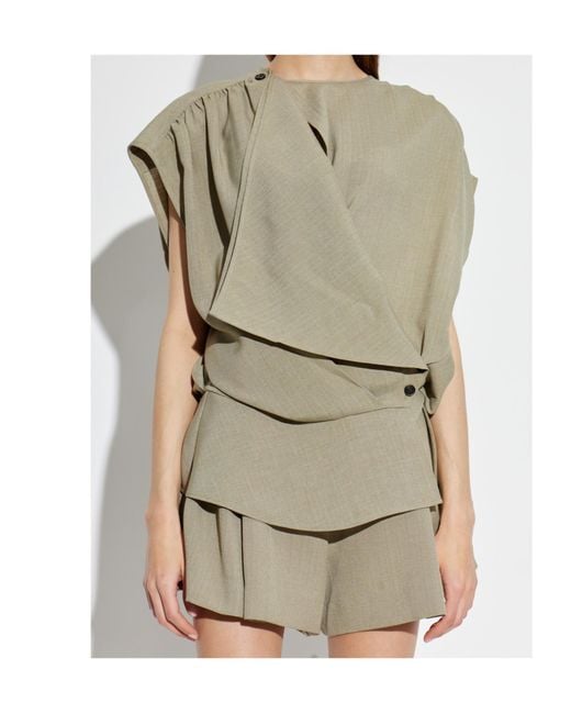 IRO Gray Crew Neck Top