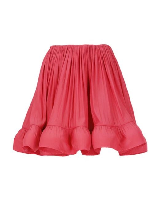 Lanvin High-Waist Ruffled Flared Mini Skirt