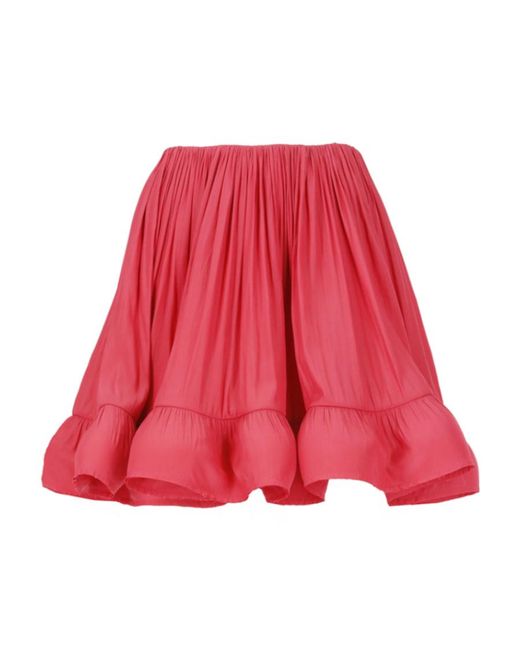 Lanvin High-Waist Ruffled Flared Mini Skirt