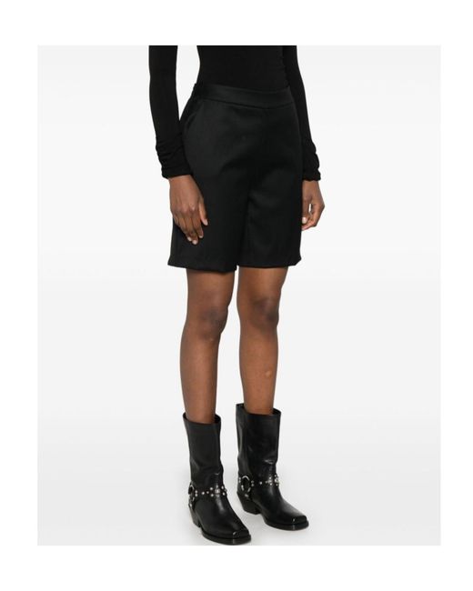 Ermanno Scervino Black High-Waisted Shorts