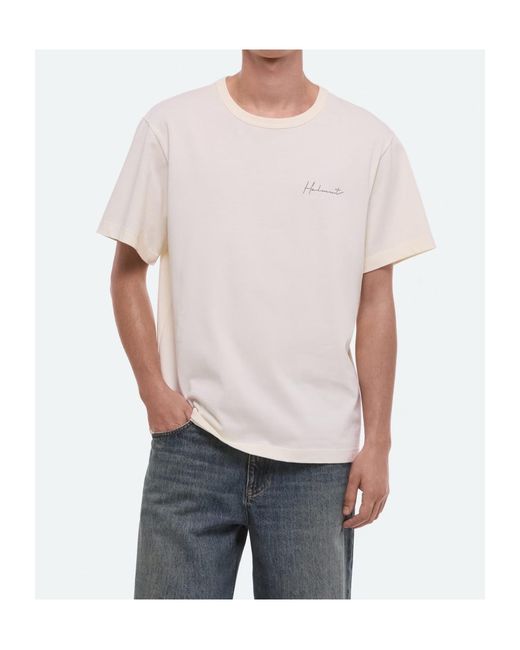 Helmut Lang Pink Short Sleeve T-Shirt for men