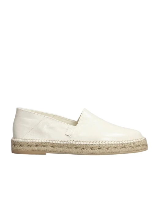 AMI White Leather Espadrilles for men