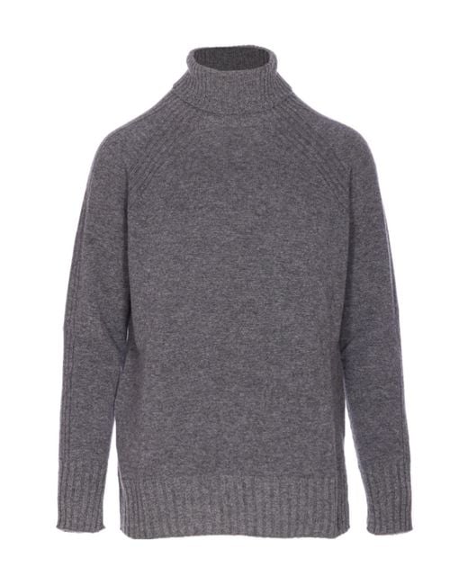 Twinset Gray Long-Sleeved Turtleneck Jumper