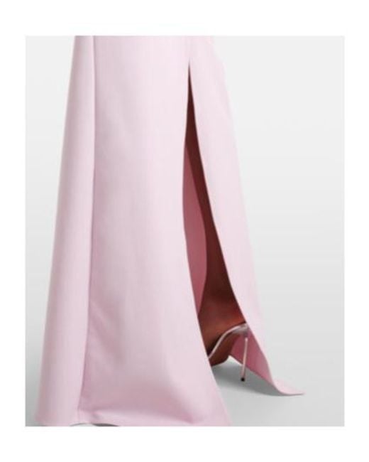 Maticevski Pink Intoxicate Ruched Strapless Gown