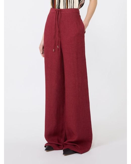 Max Mara Red Studio Pelota Drawstring Trousers