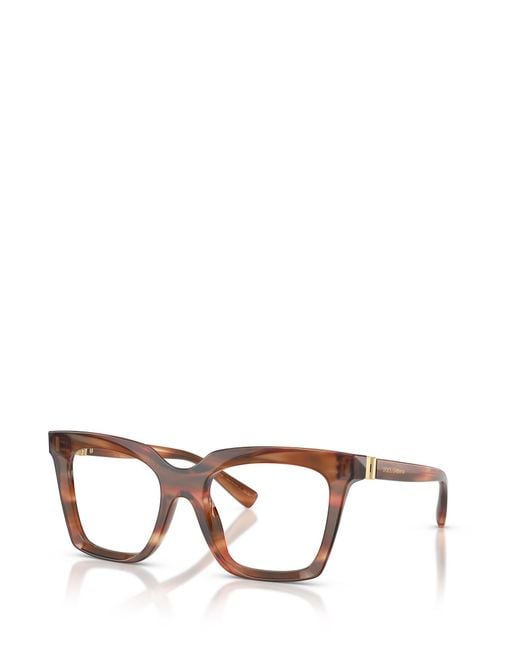 Dolce & Gabbana White Eyewear Square Frame Glasses