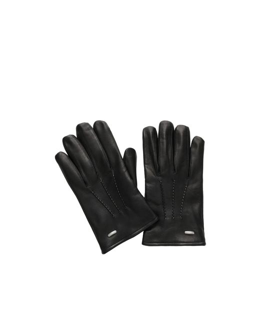 Our Legacy Black Stitched Gloves for men