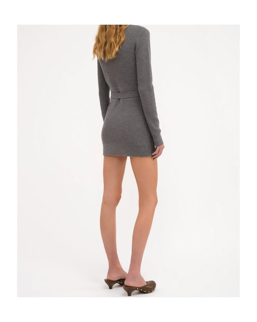 Chloé Gray Chloé Fitted Knit Long Cardigan