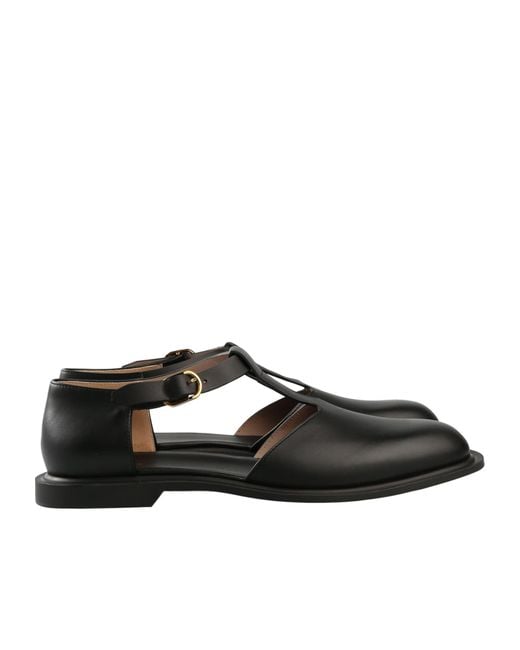 The Row Black Nic Loafers