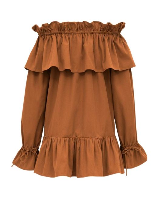 Saint Laurent Brown Short Dresses