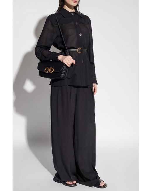 Ferragamo Black Long-Sleeved Shirt