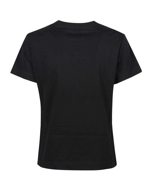 Pinko Black Logo Embellished Crewneck T-Shirt