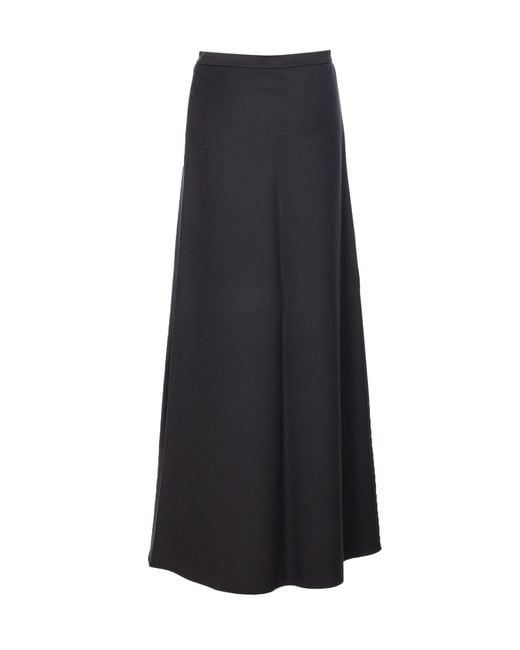 Max Mara Black Vernice Long Skirt