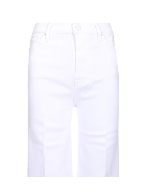 7 For All Mankind White Flared High-Rise Jeans