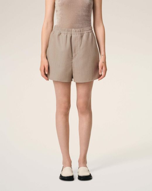 AMI Natural Ami Elastic Waist Shorts for men