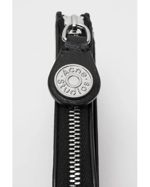 Acne Black Compact Zip Wallet