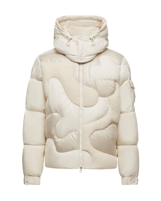 Moncler Natural Zip-Up Quilted Jacket for men